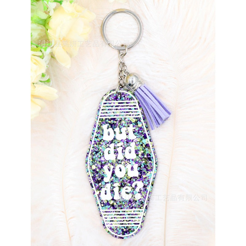 Wholesale Car Room Card Acrylic UV Printing Laser Cutting Keychains
